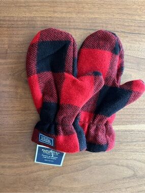 Red & Black Buffalo Plaid Wool Mittens